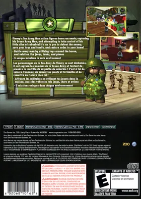 Army Men - Soldiers of Misfortune box cover back